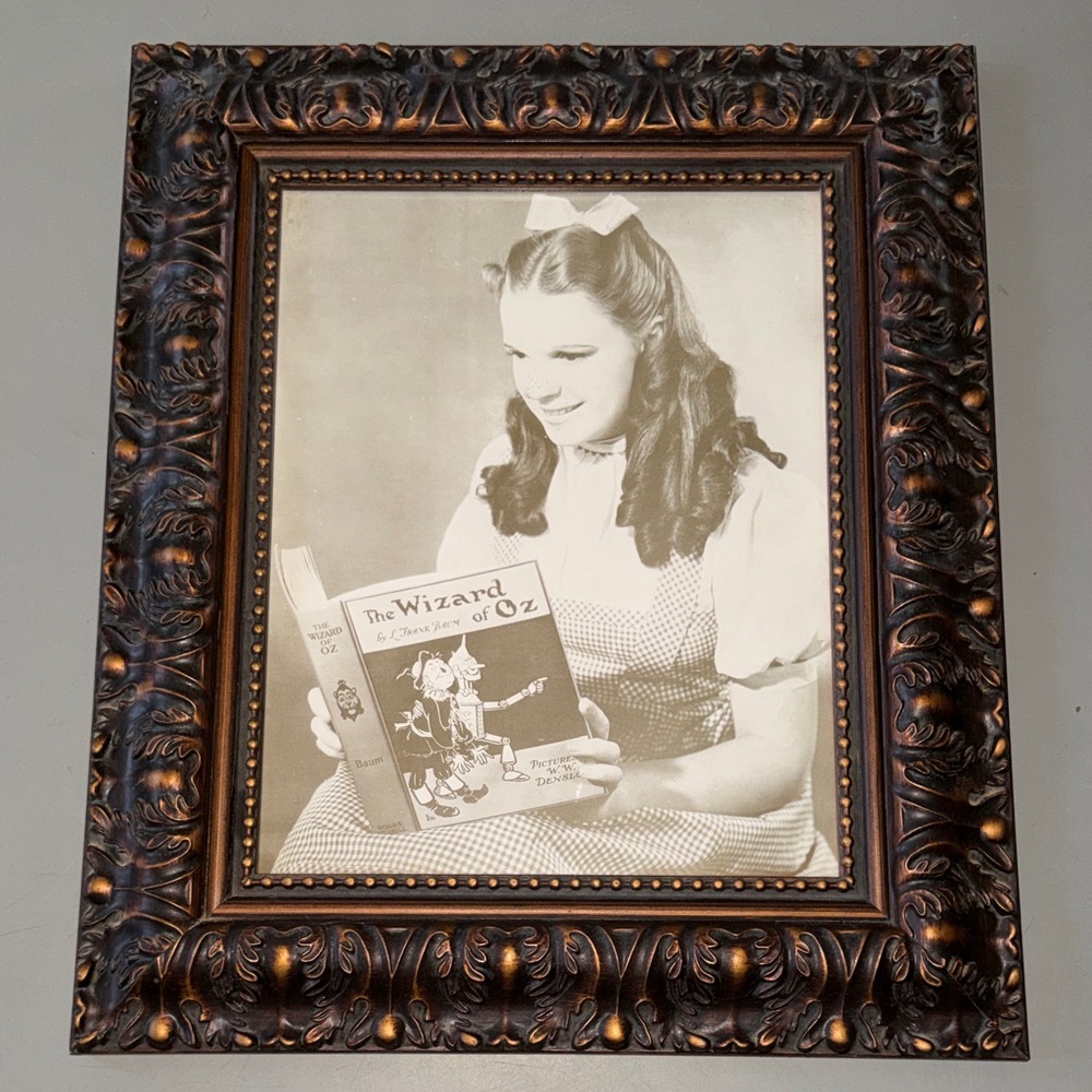 Vintage Style Brown Ornate Picture Frame With Judy Garland
